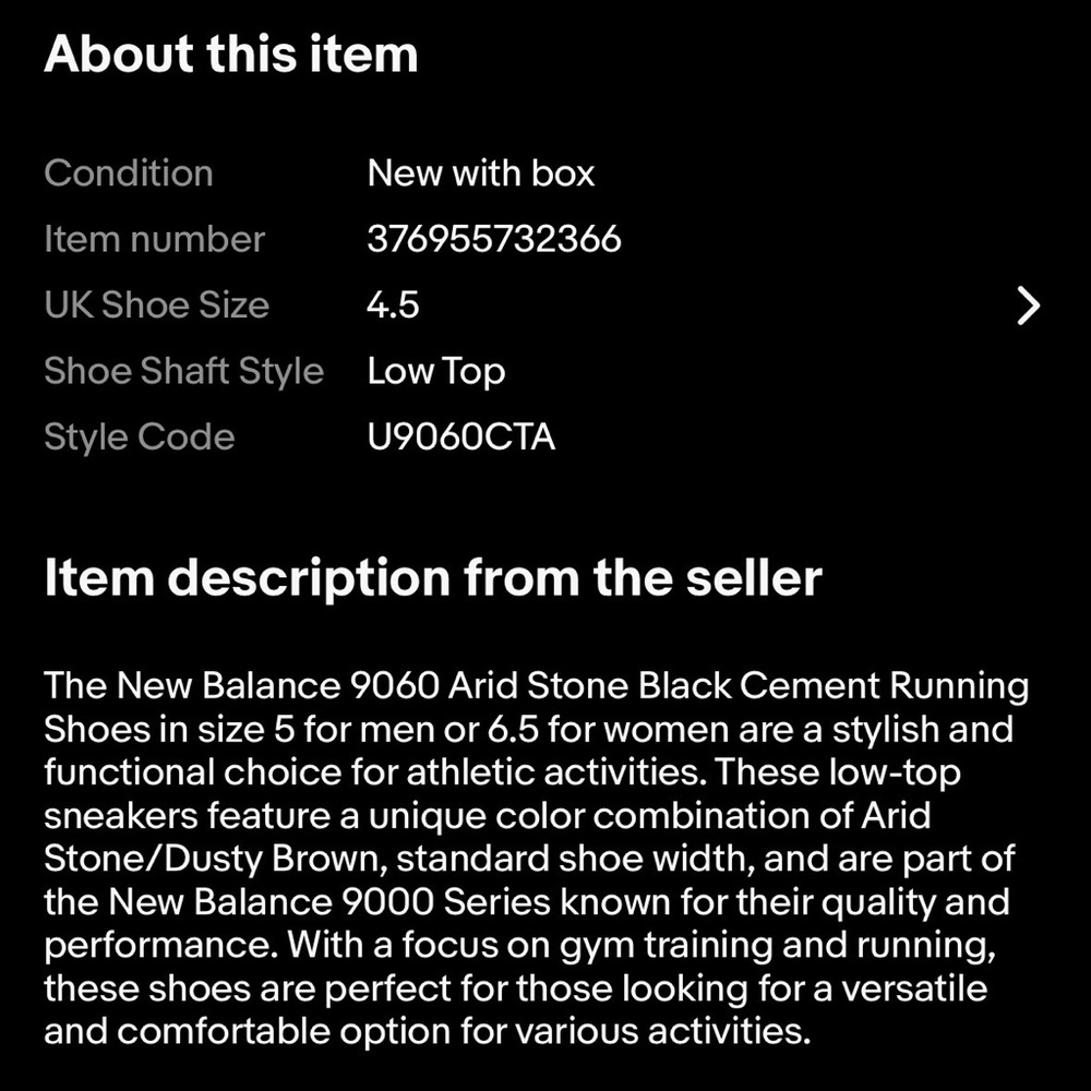 New Balance Arid Stone / Dusty Brown Sneakers (9060) - Picture 4 of 5